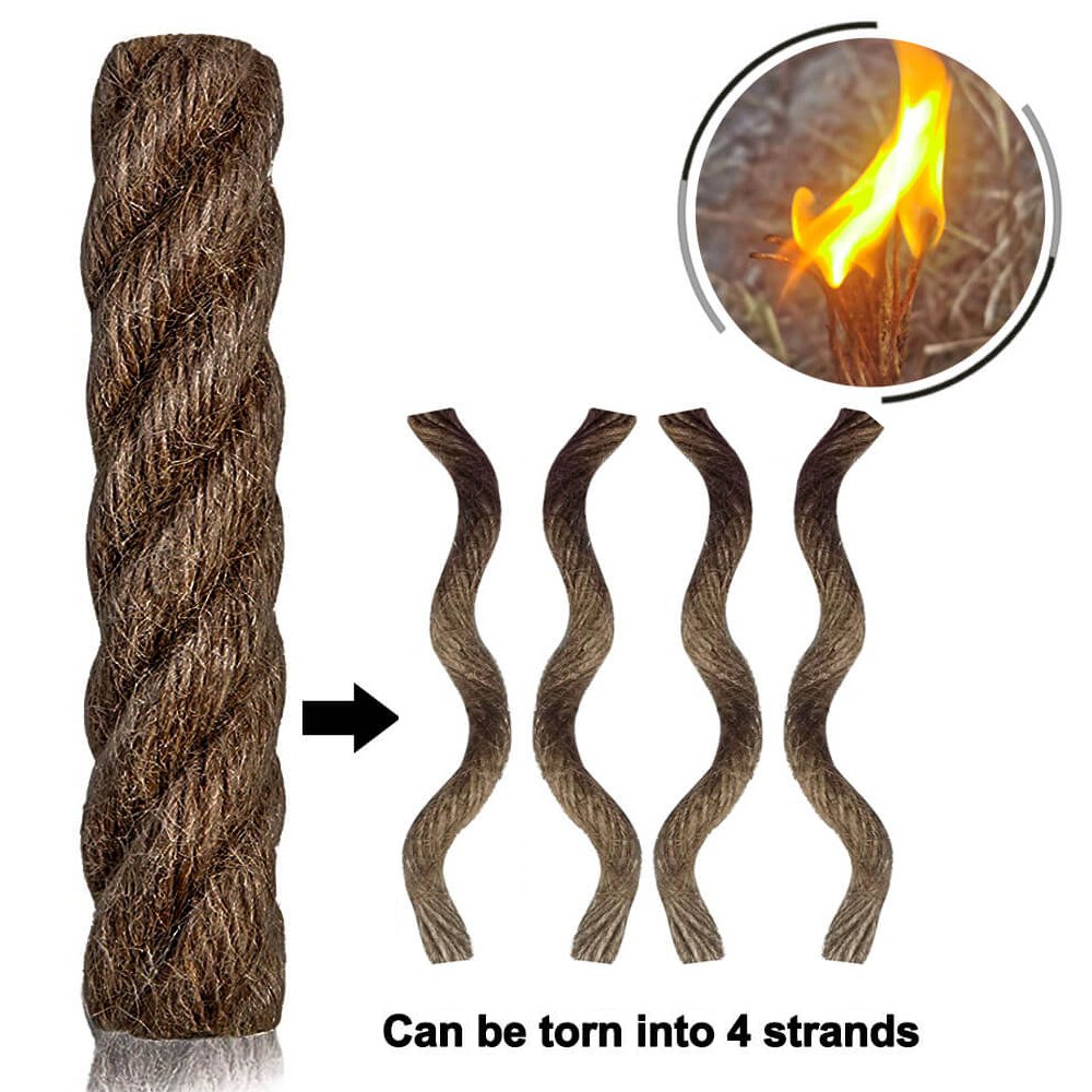Jute Fire Starting Rope