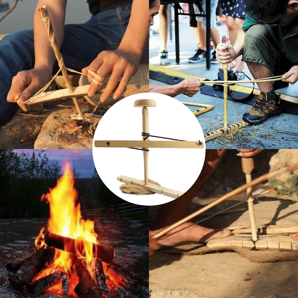 bow drill fire starter kit 1673934253376