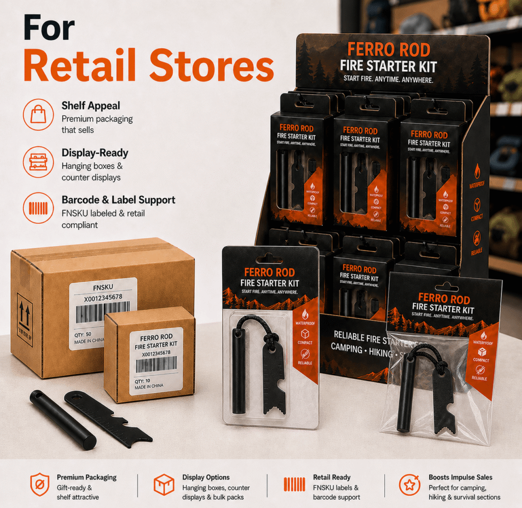 Bulk Ferro Rods for retail stores