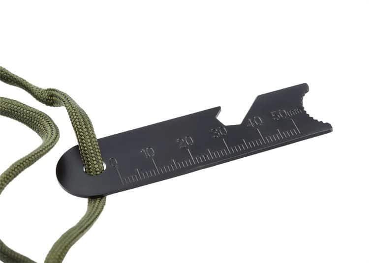 50mm precision steel striker and multi-tool accessory for bulk ferrocerium rods used in emergency preparedness.