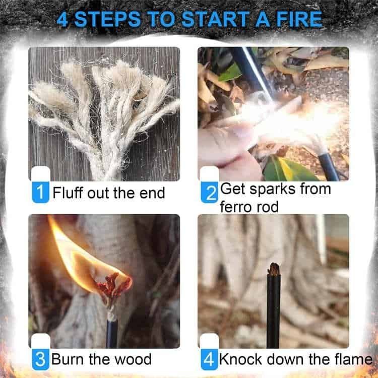 High-intensity 3,000°C spark shower from ferro rod bulk FRC11, demonstrating reliable ignition and extreme durability for 20,000+ strikes.