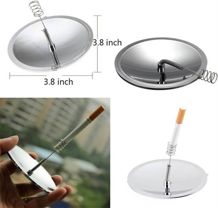 Product dimension view of the 3.8-inch by 3.8-inch wholesale solar spark fire lighter and emergency bulk fire steel substitute.
