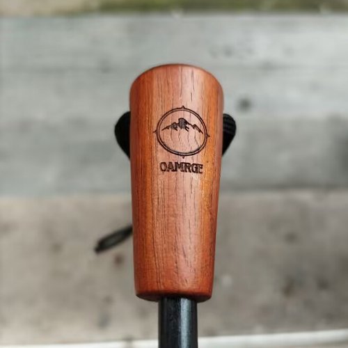 custom ferro rod wood handle laser logo
