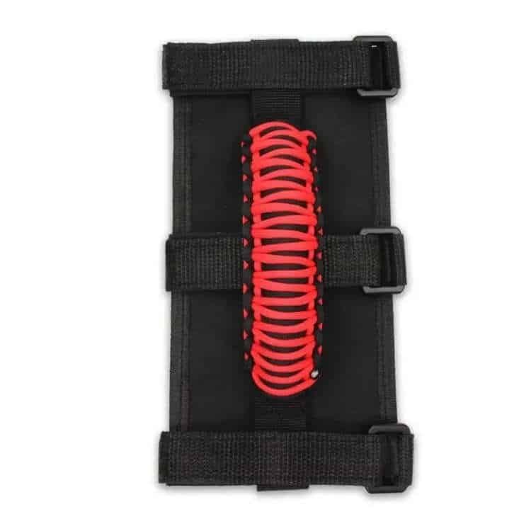 Heavy-duty Oxford fabric backing plate with 3 adjustable velcro straps for PH02 paracord holder supplies.