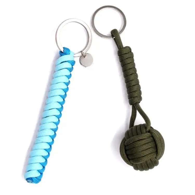 PK01 tactical paracord keychain crafted from high-quality bulk paracord by a leading paracord manufacturer for EDC survival gear.