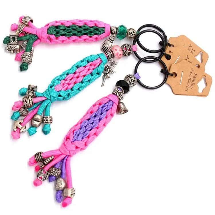 PK01 handmade paracord lanyards in various colors and designs supplied by a wholesale paracord manufacturer for bulk paracord orders.